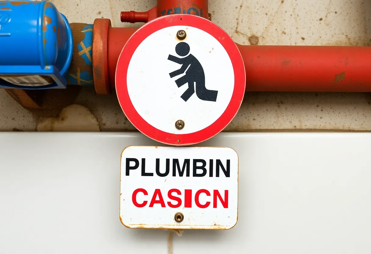 Plumbing issue signs