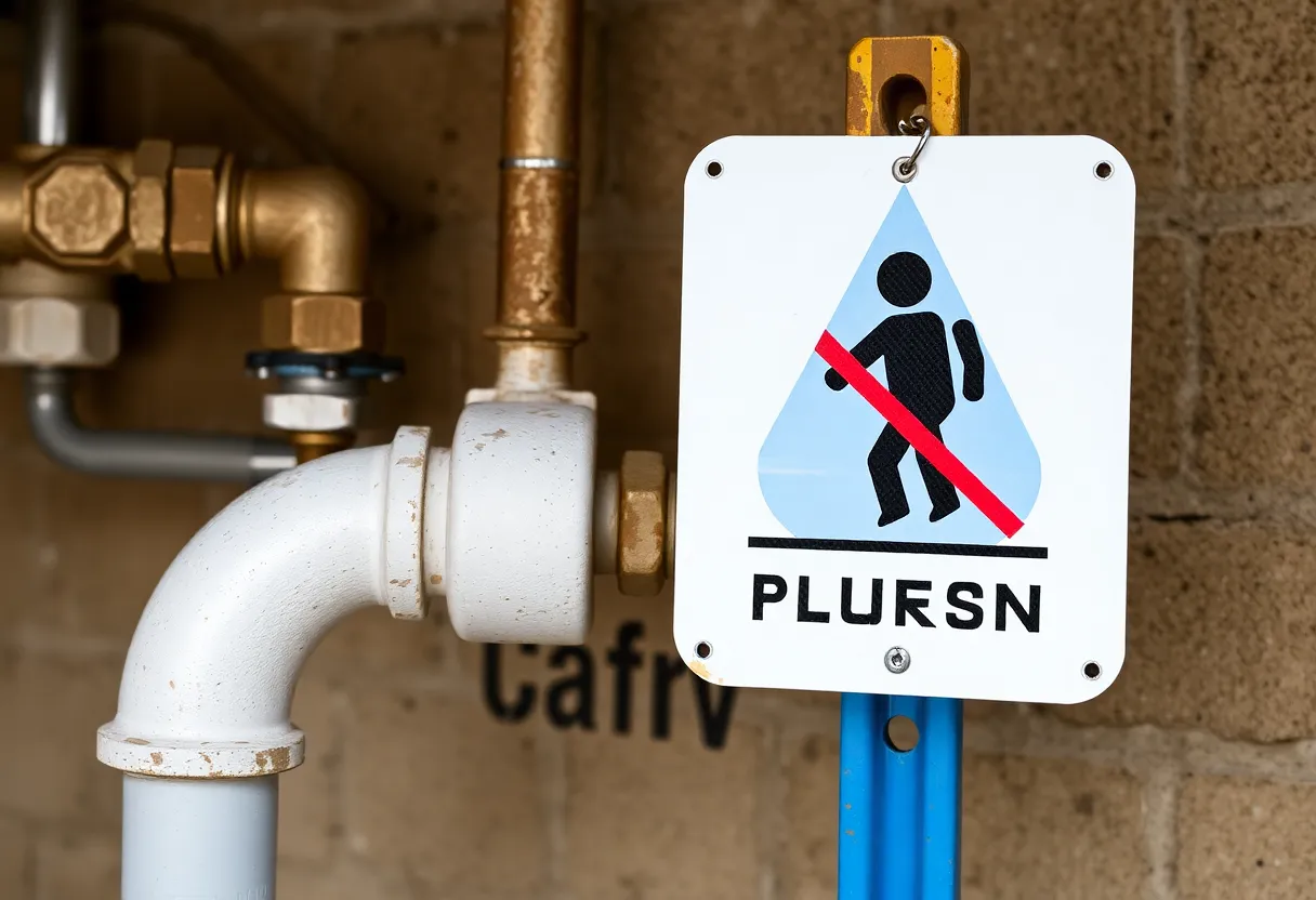 Plumbing issue signs